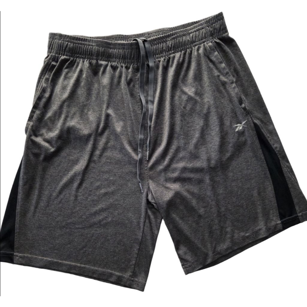 Men's Reebok Athletic Shorts M Gray Black